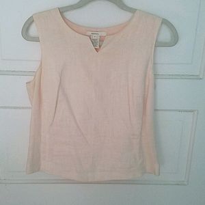 Peach sleeveless blouse
